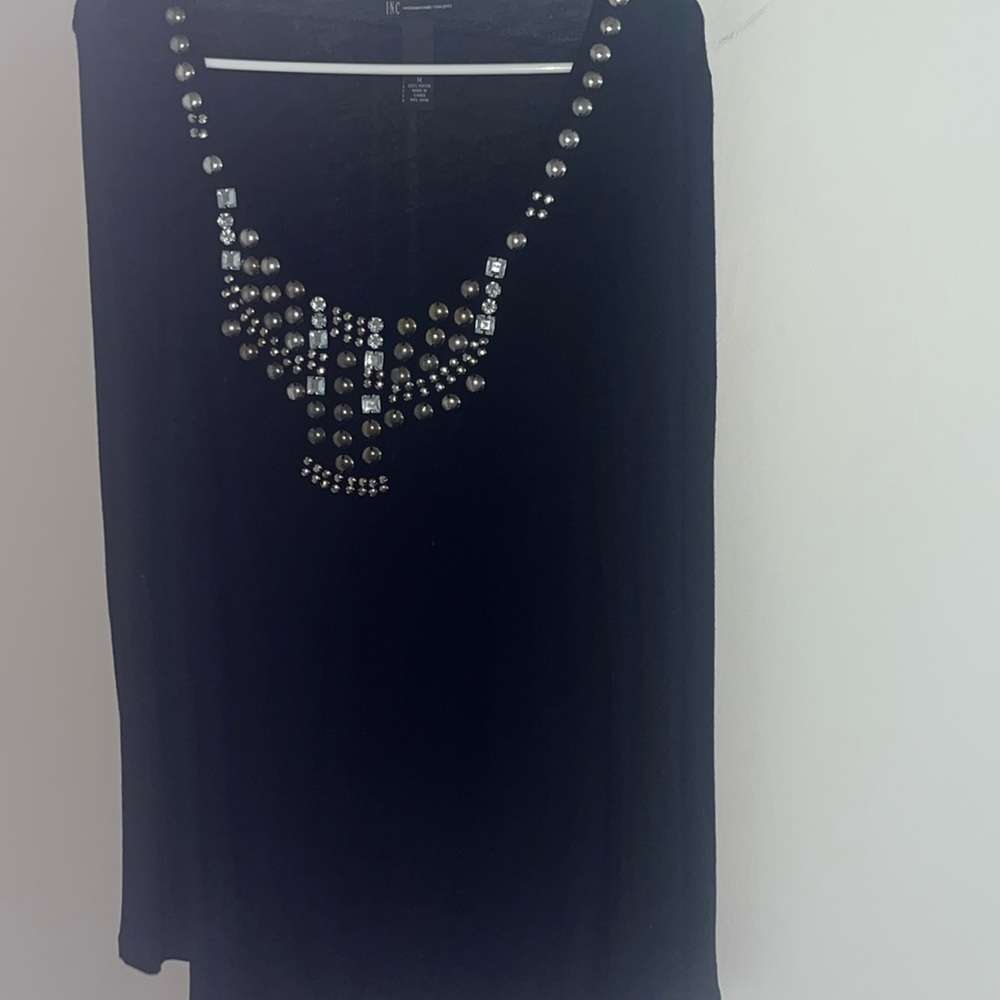 INC studded top medium black gorgeous!!